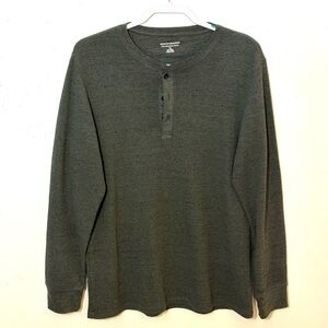 Amazon Essentials Men’s Dark Gray Long Sleeve Thermal Top. Size L(slim). EUC.